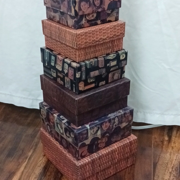 1996 Xonex International China Club 12 stacking nesting boxes with lids - Picture 4 of 12